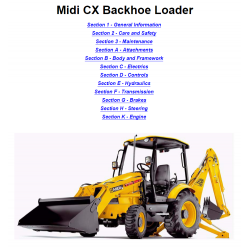 JCB instrukcje napraw + schematy + DTR: JCB Midi CX instrukcja naprawy 2006r.-2009r.